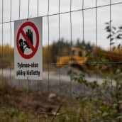 Sasky Mäntän lentokonehangaarin rakennustyömaa 