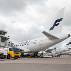 Lentokoneita Helsinki-Vantaan lentoasemalla