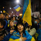 Mielenosoitus Ukrainan puolesta.