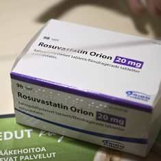 Rosuvastatin-lääkepakkaus.