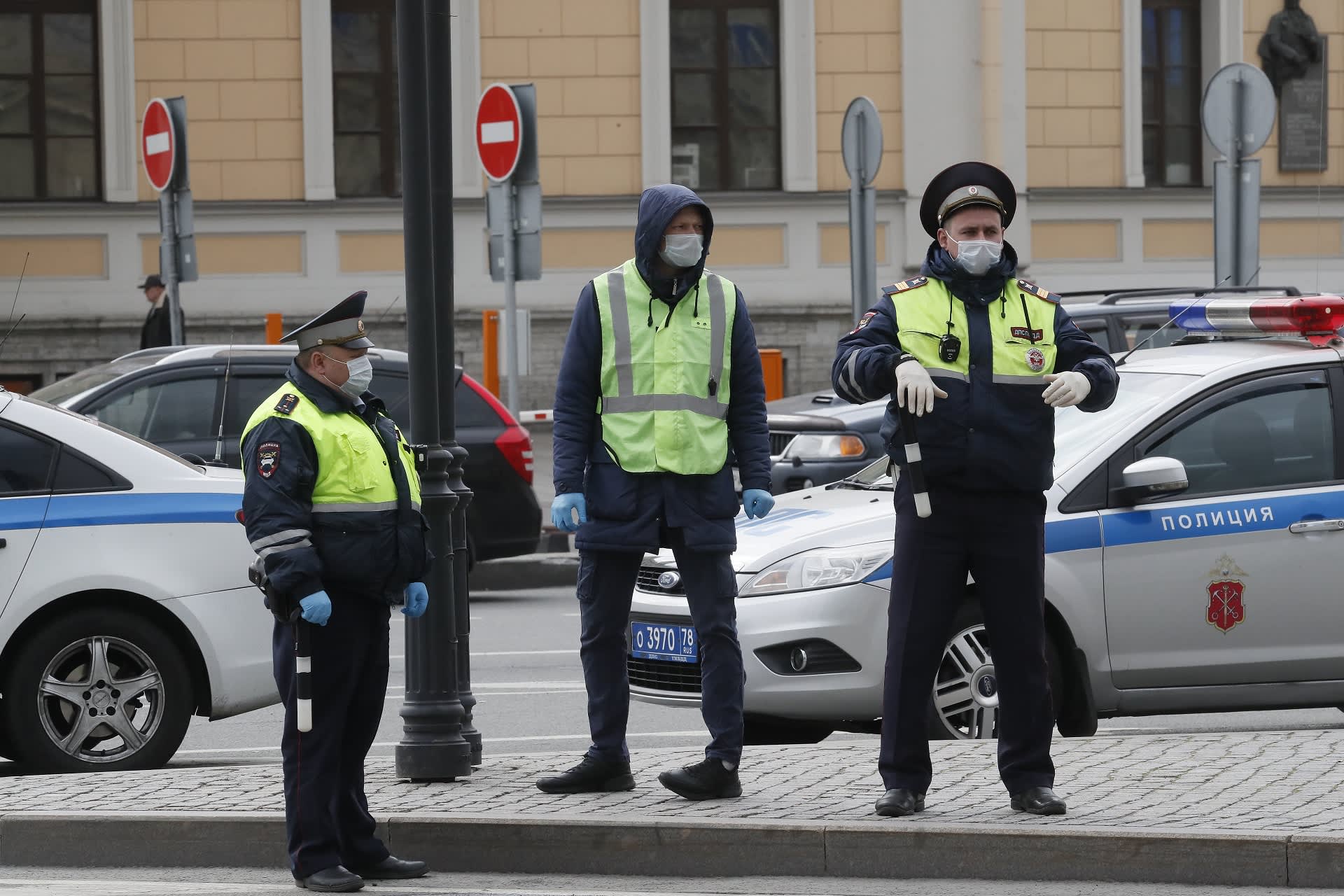 Venäläisiä poliisimiehiä. 