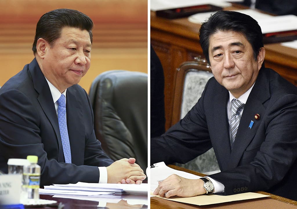 Xi Jinping ja Shinzo Abe.
