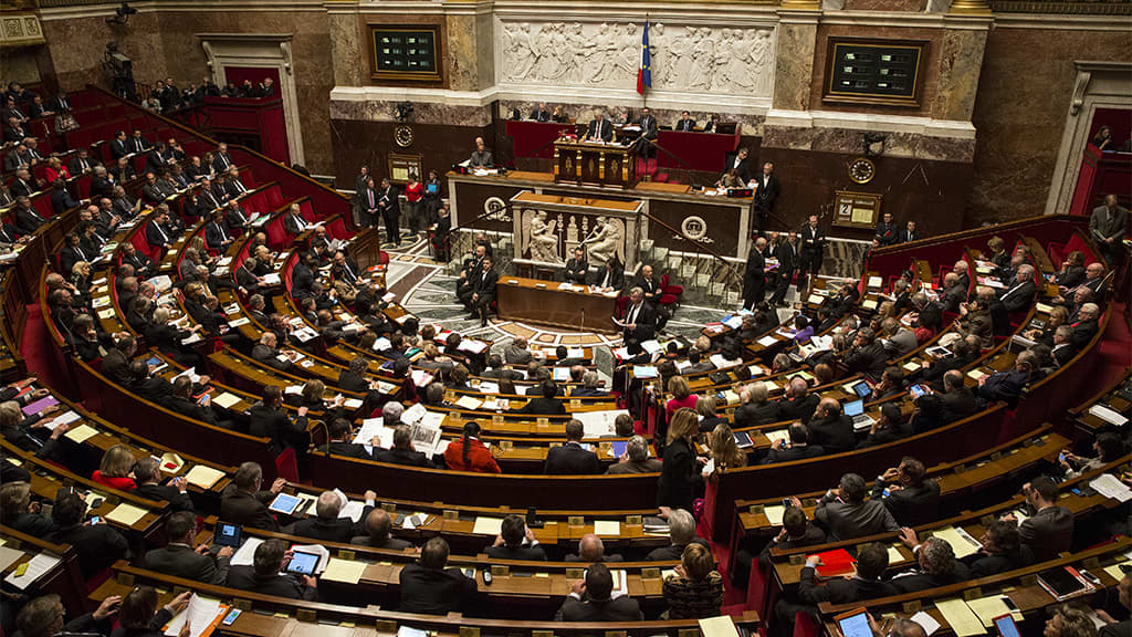 Ranskan parlamentti joulukuussa 2014.