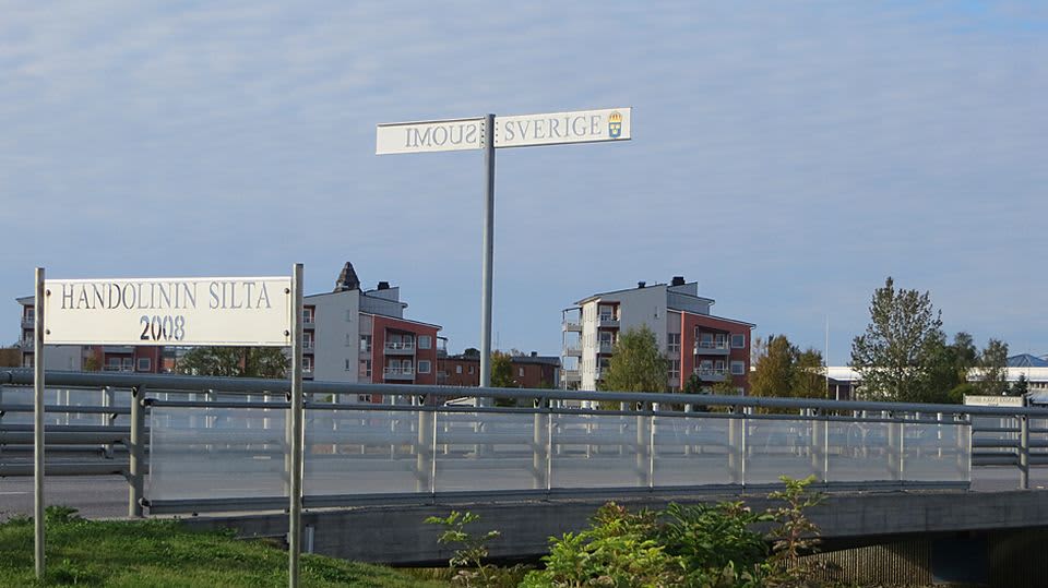 Suomen ja Ruotsin raja Torniossa.