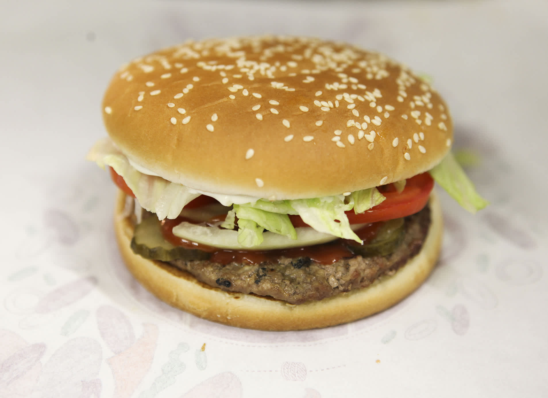 Burger Kingin Whopper-hampurilainen.