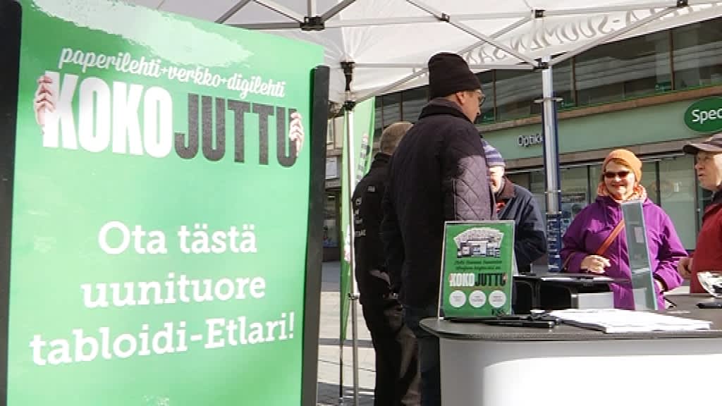 Etelä-Suomen Sanomat tabloidi markkinointitapahtuma Lanun aukio Lahti