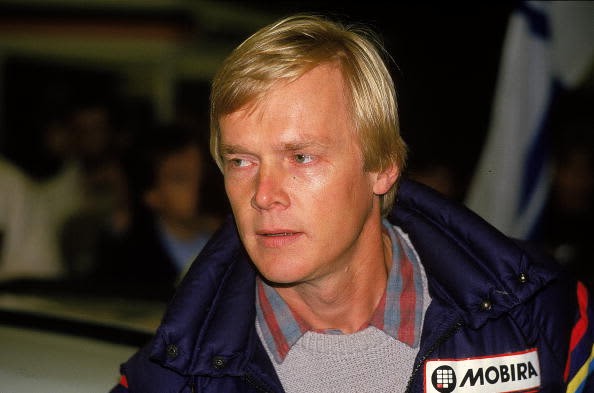 Ralliautoilija Ari Vatanen kuvattuna vuonna 1984 RAC-rallissa Britanniassa.