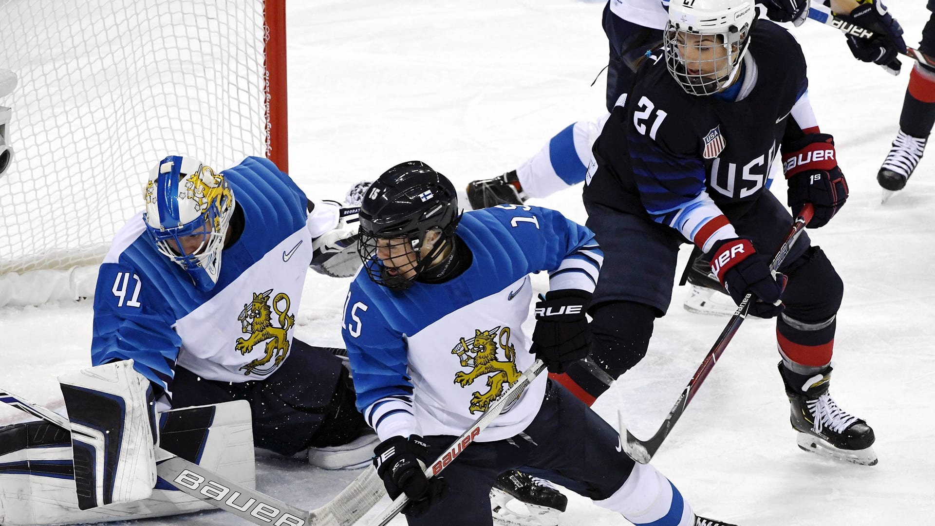 Jääkiekko, naisten välieräottelu USA - FIN | Korean olympialaiset | Yle  Areena