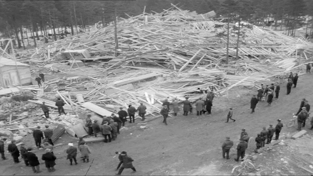 Yle Lahti: Videot: Kerrostalo romahti Lahdessa pääsiäisenä vuonna 1963 |  Yle Lahti: Videot | Yle Areena