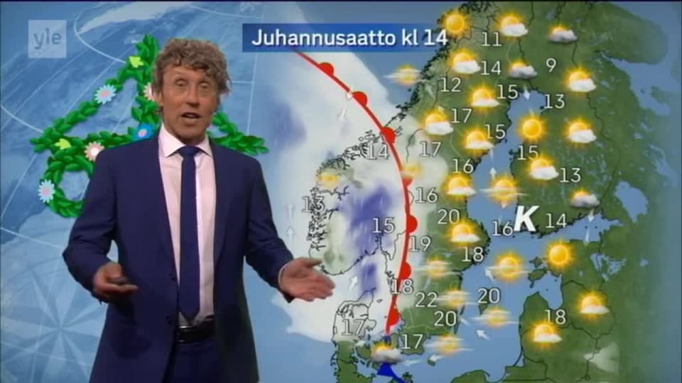 Milta Kuulostaa Kun Ruotsalainen Meteorologi Lukee Saaennustuksen Suomeksi Ruotsin Tv Jatkaa Juhannusperinnettaan Yle Uutiset Yle Fi