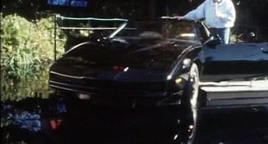 Ritari Ässä tv-sarjasta tuttu ihmeauto KITT haastattelussa 1986