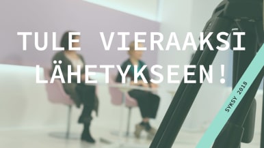 Artikkelikuva Ylen Abitreenien artikkeliin, missä haetaan vieraita suoraan lähetykseen.