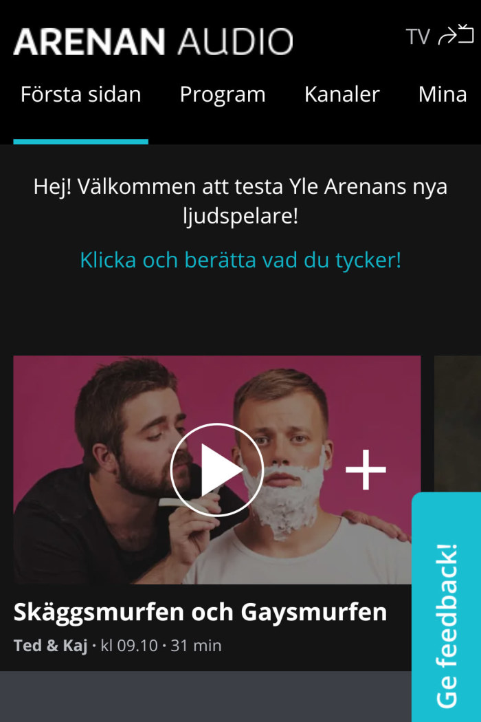 Yle Arenans Sida For Ljudinnehall Fornyas Det Har Far Du Inom Kort Kultur Och Noje Svenska Yle Fi
