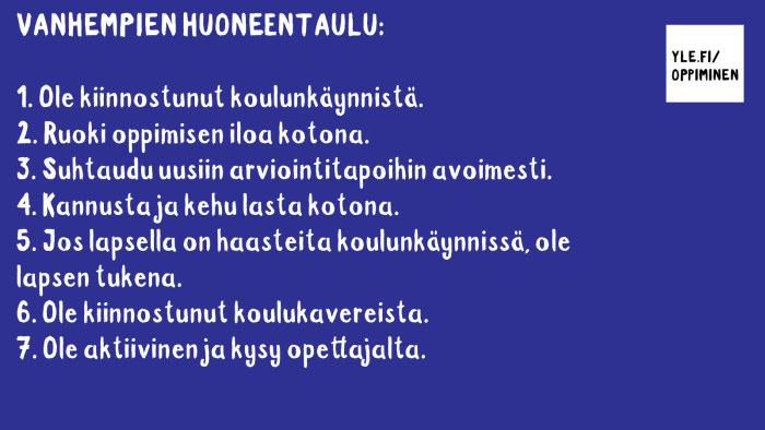 Uusi Oppiminen Tuli Kouluihin 7 Vinkkia Kotivaelle Oppiminen Yle Fi