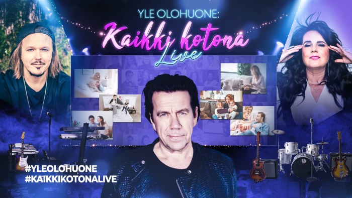 Kaija Koo Kaikki Supervoimat Nyt Peliin Kaikki Kotona Livessa Esiintyvat Myos Jukka Poika Ja Gasellit Olohuone Yle Fi