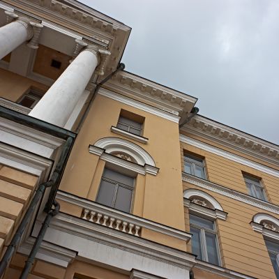 Exterior of the main building of the University of Helsinki.