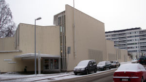 Arkkitehti Juha Leiviskän suunnittelema Vallillan kirjasto Helsingissä Arkkitehti Juha Leiviskän suunnittelema Vallillan kirjasto Helsingissä