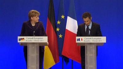 Förbundskansler Angela Merkel och president Nicolas Sarkozy
