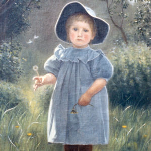 Torsten Wasastjerna har målat sin tvåårige son Lennart 1904. Frida Packaléns målning, konstnär är hennes morfar Torsten Tawastjerna, som målat sin tvåårige son Lennart 1904.