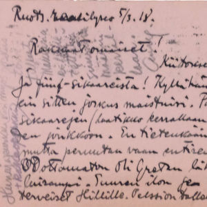 Aarre Merikannon kirje.