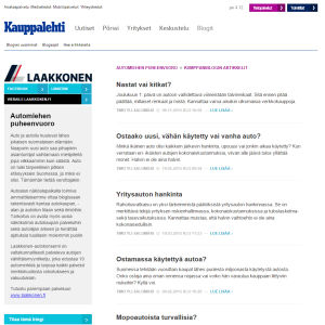 Kuvakaappaus Kauppalehden verkkosivulta.