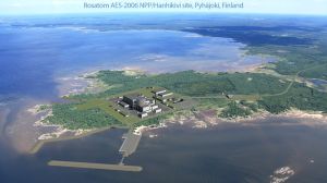 Hanhikivi i Pyhäjoki där kärnkraftverket enligt planerna ska stå klart år 2024. Bild av hur Fennovoimas kärnkraftverk kan komma att se ut.