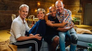 Christoffer Strandberg, Jucci Hellström och Kaj Kunnas pratar om att passa in. Christoffer Strandberg, Jucci Hellström och Kaj Kunnas är gäster i första avsnittet av Maria och sommarpratarna. Bild: Dan Gustafsson, Parad Media 2019