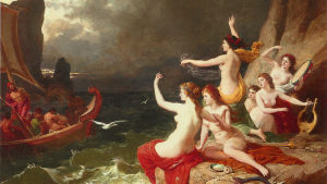 Karl von Blaas, 1882 Karl von Blaasin öljymaalaus Odysseus ja seireenit vuodelta 1882