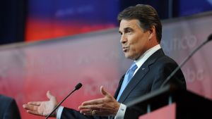Rick Perry försökte bli republikanernas presidentkandidat men en rad tabbar under kampanjen sänkte hans kampanj rätt snabbt. Rick Perry (R)