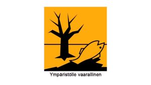 Kun pakkauksessa lukee ”Ympäristölle vaarallinen”, ainetta ei pidä käyttää vesistöjen lähellä. Varoitusmerkki \"Ympäristölle vaarallinen\"