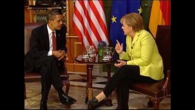 Obama och Merkel i möte