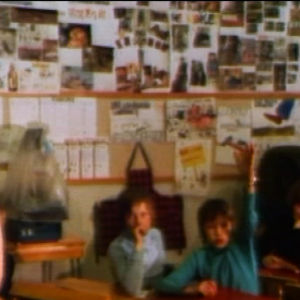 Oppitunti Pirkkalan peruskoulussa (1975).