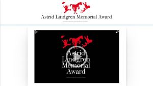 Linkki Astrid Lindgrenin palkintojenjakoon 4.4. Astrid Lindgren Memorial Award - tunnus