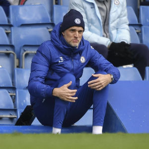 Chelseas tränare Thomas Tuchel hade ingen vidare dag på jobbet. Thomas Tuchel sitter.