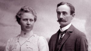 Donalds Trumps farfar Friedrich Trump och farmor Elisabeth Christ. Donalds Trumps farfar Friedrich Trump och farmor Elisabeth Christ