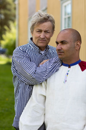 Lars Lerin har två barn tillsammans med maken Manoel “Junior” Marques Lerin. Lars Lerin tillsammans med maken Manoel Marques
