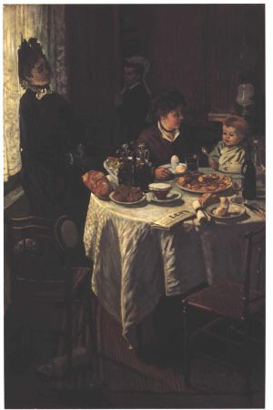 Claude Monet'n maalaus Aamiainen (1868) Claude Monet'n maalaus aamiainen (1868)