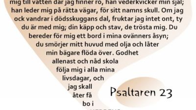 Citat ur psalm 23 i psaltaren i GT