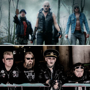 Dogshit Boys på övre bilden och Trashcan Dance på den nedre. Kollage med The Dogshit Boys ovanför och Trashcan Dance nedanför.