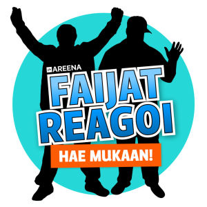 Faijat reagoi -konseptin logo ja ilmoitus hausta