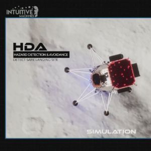 Videon från Nasa på nattens månlandning inleds av en animation. Därefter bilder från kontrollrummet i Houston. 