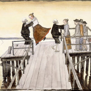 Kuvassa Hugo Simbergin teos Tanssi sillalla