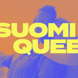 Suomi on queer -logo ja Pehmee-kollektiivin jäseniä