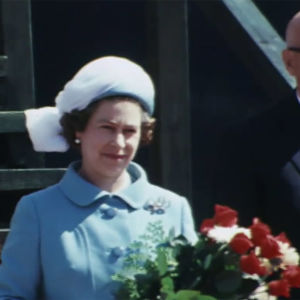 Kuningatar Elisabet II vierailulla Suomessa, vieressä presidentti Urho Kekkonen (1976)