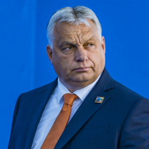 Viktor Orbán och Lucas Dahlström i redigerad bild.
