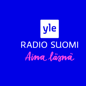 Yle Radio Suomi, Aina läsnä -teksti sinisellä pohjalla