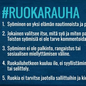 Vaakakapina julistaa ruokarauhan