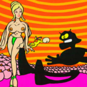 Kuvakaappaus E-rotic-yhyteen musiikkivideolta Fritz Love My Tits