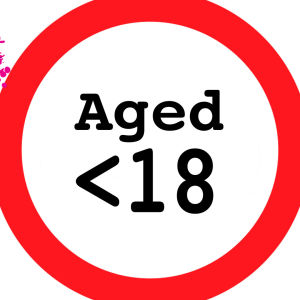 en skylt som visar att man skall vara 18 år gammal eller äldre