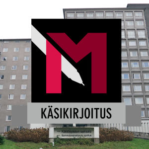 MOT:n ohjelmien käsikirjoituksiin liitettävä logokuva.